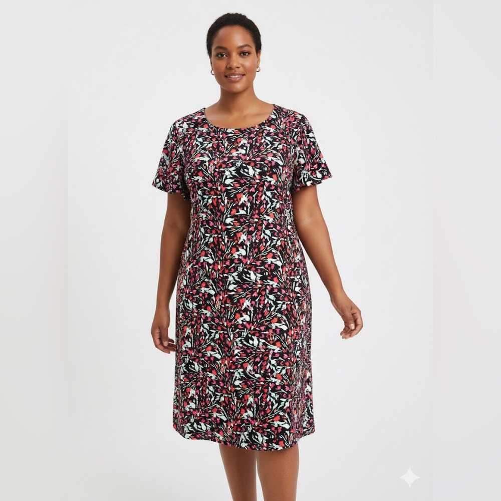 Red Print Shift Dress from Tahari